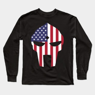 Doom mask #2: American flag Long Sleeve T-Shirt